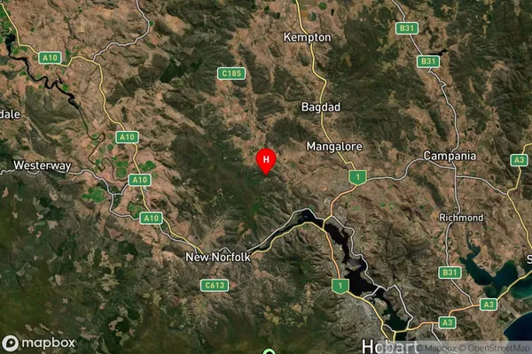 Broadmarsh,Tasmania Satellite Map