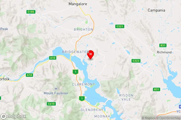 Gagebrook,Tasmania Area Map