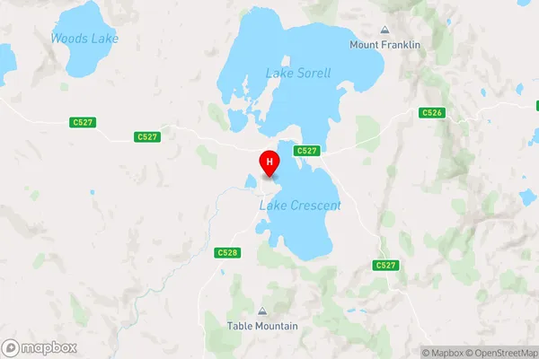 Interlaken,Tasmania Area Map