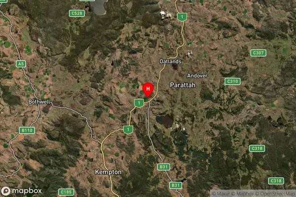 Jericho,Tasmania Satellite Map