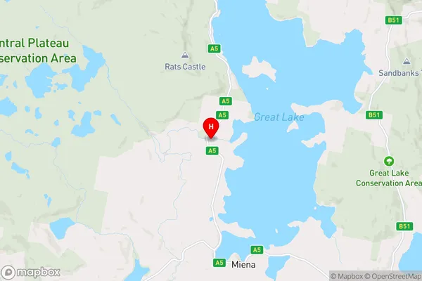 Liawenee,Tasmania Area Map