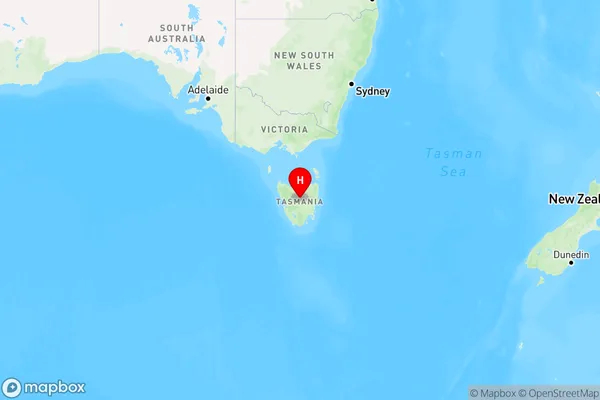 Liawenee,Tasmania Region Map