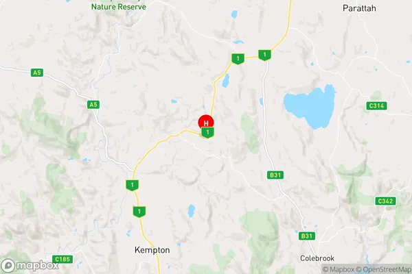 Melton Mowbray,Tasmania Area Map