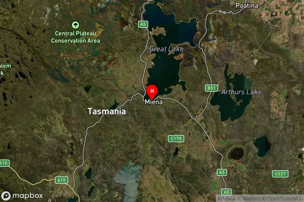 Miena,Tasmania Satellite Map