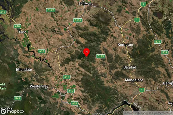 Pelham,Tasmania Satellite Map