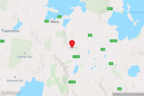 Shannon,Tasmania Area Map