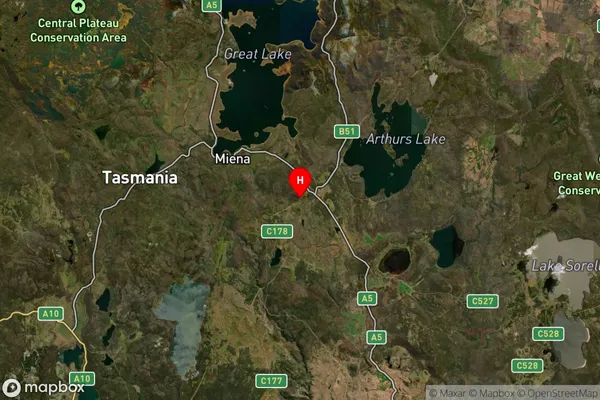 Steppes,Tasmania Satellite Map