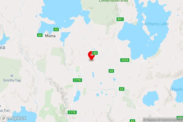 Steppes,Tasmania Area Map