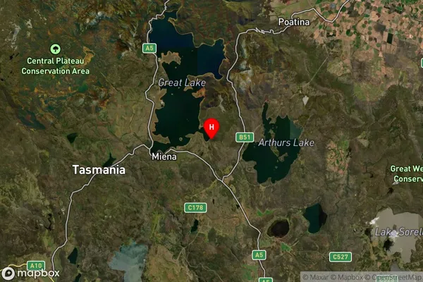 Tods Corner,Tasmania Satellite Map