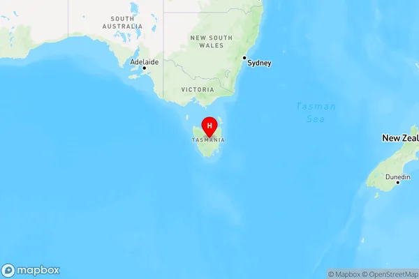 Tods Corner,Tasmania Region Map