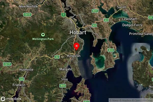 Albion Heights,Tasmania Satellite Map