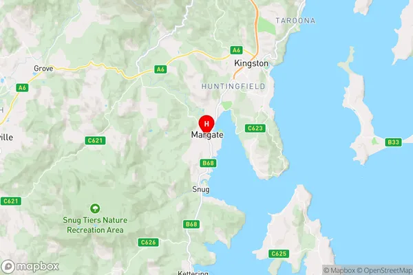 Margate,Tasmania Area Map