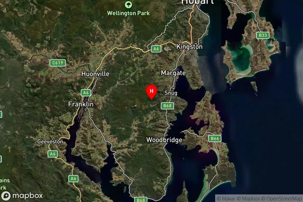 Snug,Tasmania Satellite Map