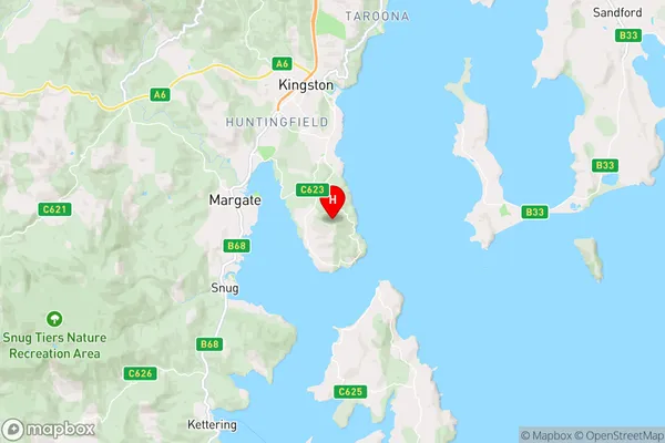 Tinderbox,Tasmania Area Map