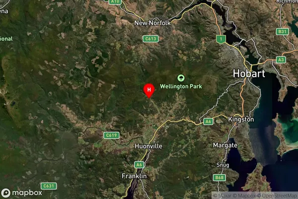 Crabtree,Tasmania Satellite Map