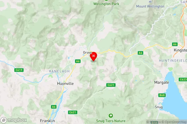 Grove,Tasmania Area Map