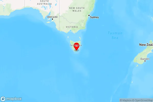 Lune River,Tasmania Region Map