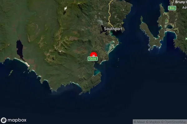 Recherche,Tasmania Satellite Map