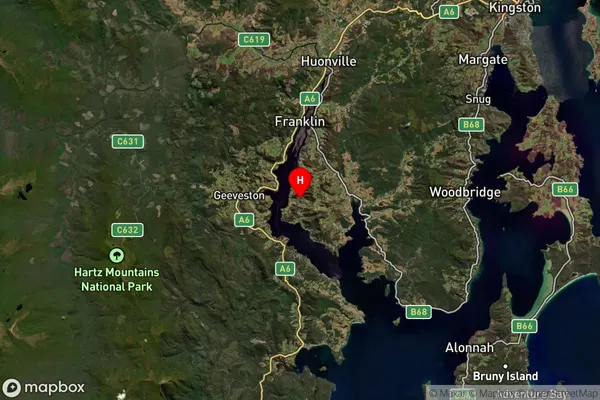 Wattle Grove,Tasmania Satellite Map