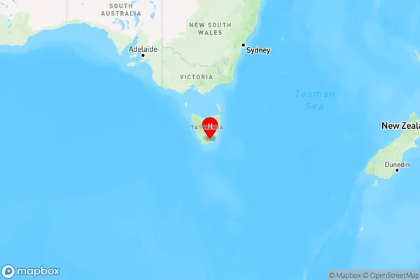 Wattle Grove,Tasmania Region Map