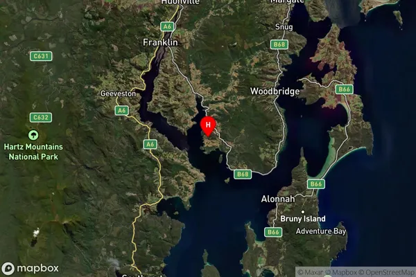 Abels Bay,Tasmania Satellite Map