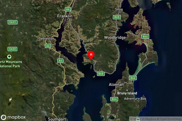 Randalls Bay,Tasmania Satellite Map