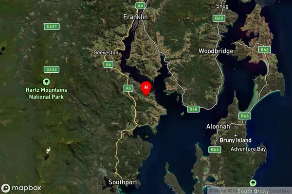 Police Point,Tasmania Satellite Map