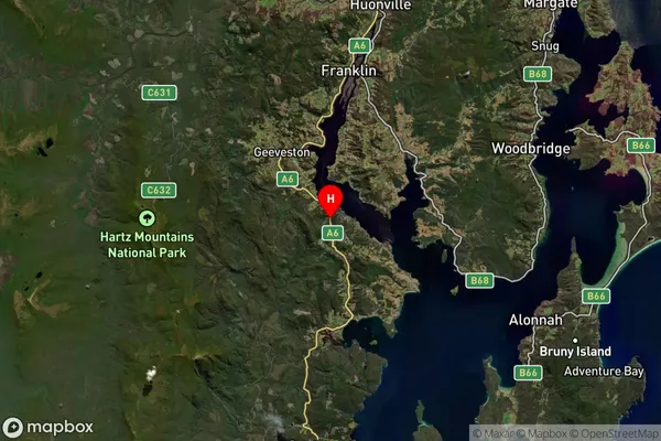 Surges Bay,Tasmania Satellite Map