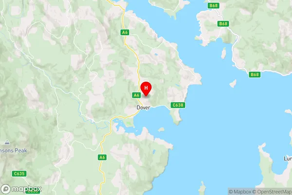 Dover,Tasmania Area Map