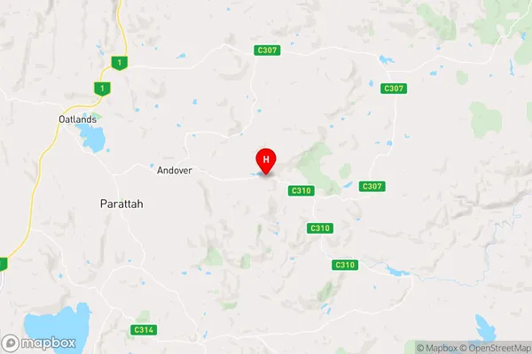 Andover,Tasmania Area Map