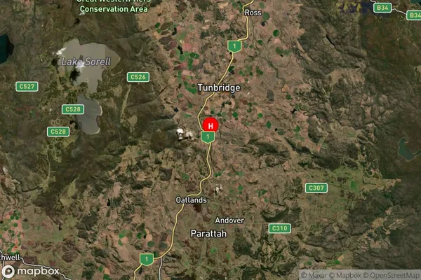 Antill Ponds,Tasmania Satellite Map