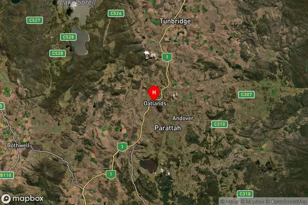 Oatlands,Tasmania Satellite Map