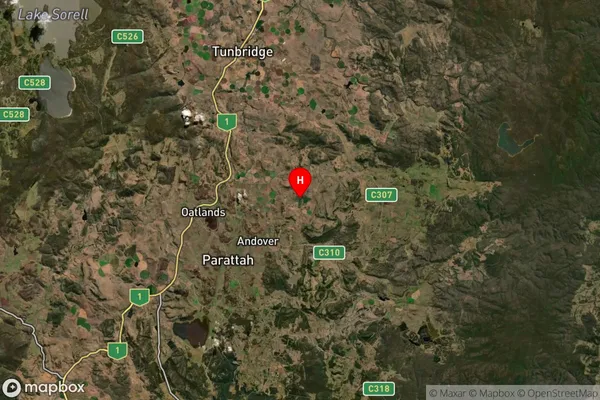 Pawtella,Tasmania Satellite Map