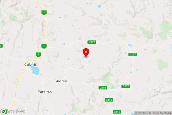 Pawtella,Tasmania Area Map