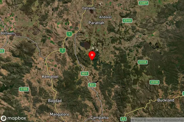 Rhyndaston,Tasmania Satellite Map