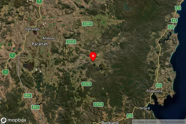 Stonehenge,Tasmania Satellite Map