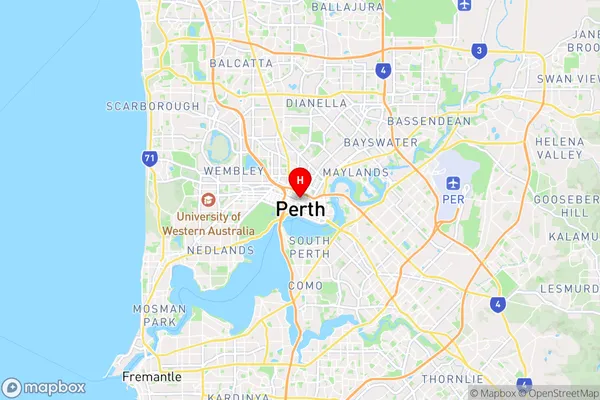 Perth,Western Australia Area Map