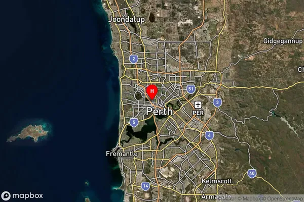 Leederville,Western Australia Satellite Map