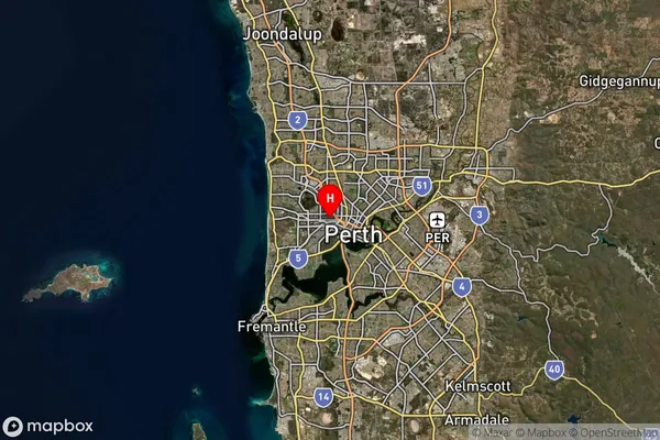 West Leederville,Western Australia Satellite Map