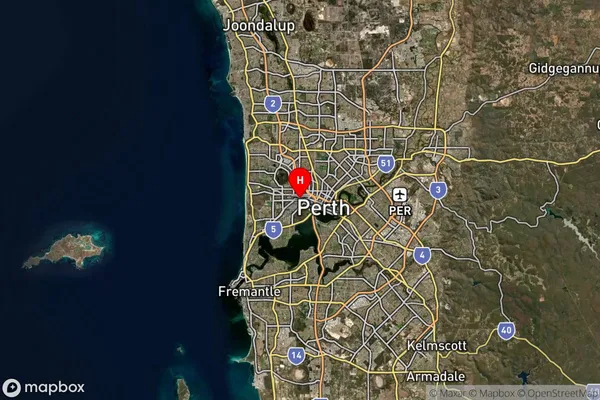 Subiaco,Western Australia Satellite Map