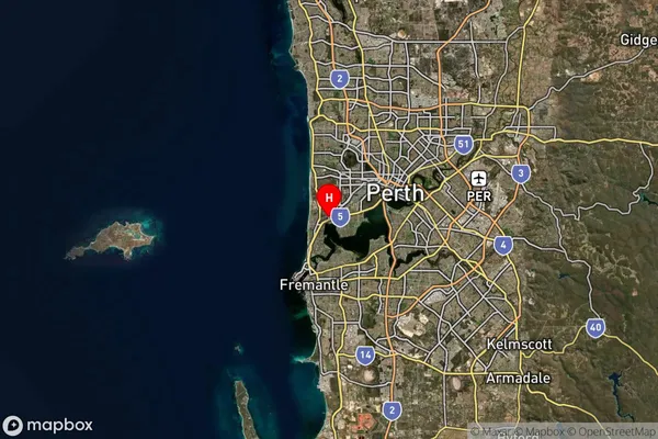 Claremont,Western Australia Satellite Map