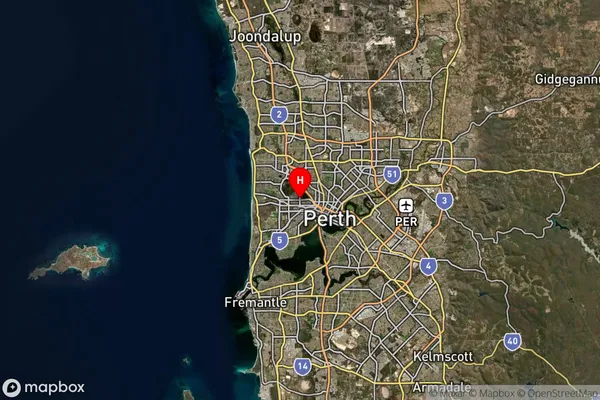 Wembley,Western Australia Satellite Map