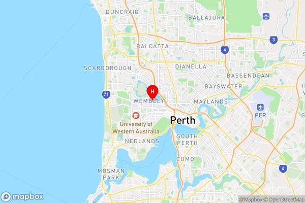 Wembley,Western Australia Area Map