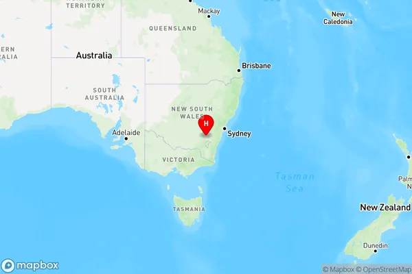 Bowning,New South Wales Region Map