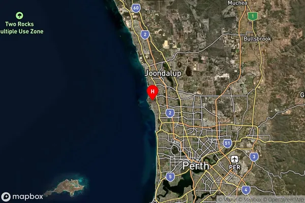 Hillarys,Western Australia Satellite Map