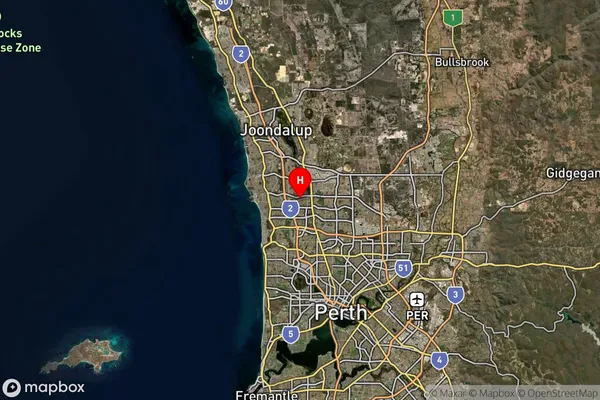 Greenwood,Western Australia Satellite Map