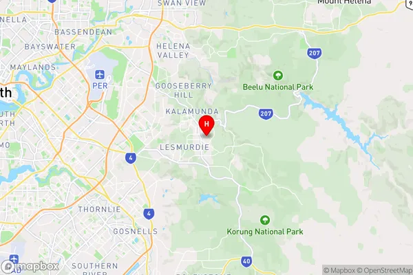 Walliston Dc,Western Australia Area Map