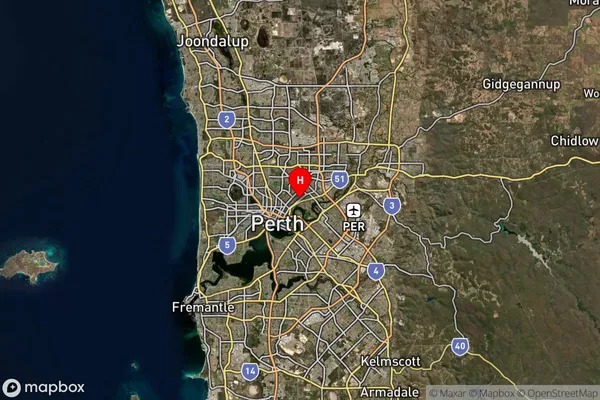 Maylands,Western Australia Satellite Map