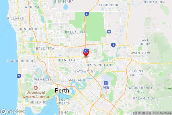 Morley,Western Australia Area Map