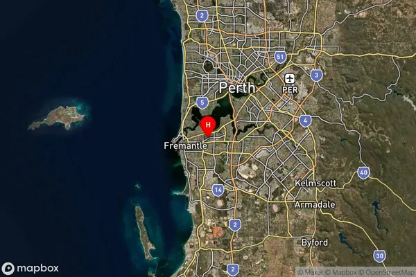 Melville,Western Australia Satellite Map